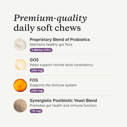 Probiotics for dogs – soft chews for gut & digestive health